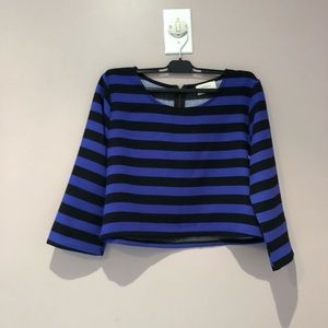 Everly Striped Crop Top Size: Small